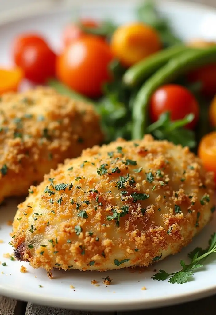 25 Air Fryer Parmesan Crusted Chicken Recipes That Crunch Perfectly 15 25 Air Fryer Parmesan Crusted Chicken Recipes That Crunch Perfectly - 14. Herb Crusted Air Fryer Chicken