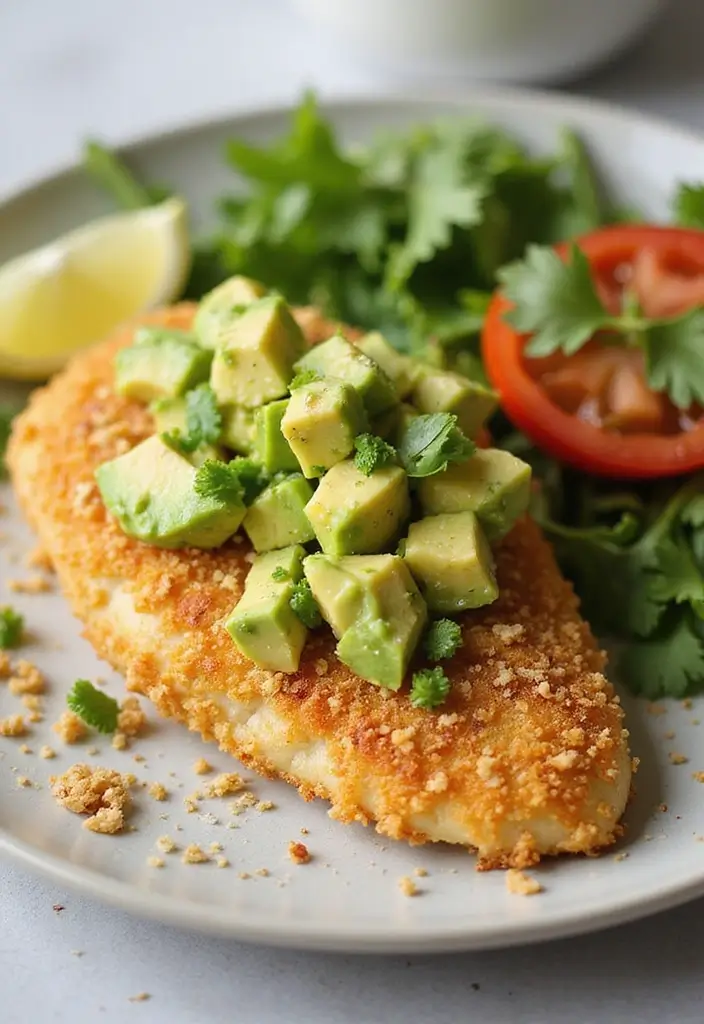 25 Air Fryer Parmesan Crusted Chicken Recipes That Crunch Perfectly 22 25 Air Fryer Parmesan Crusted Chicken Recipes That Crunch Perfectly - 21. Parmesan Crusted Chicken with Avocado Salsa