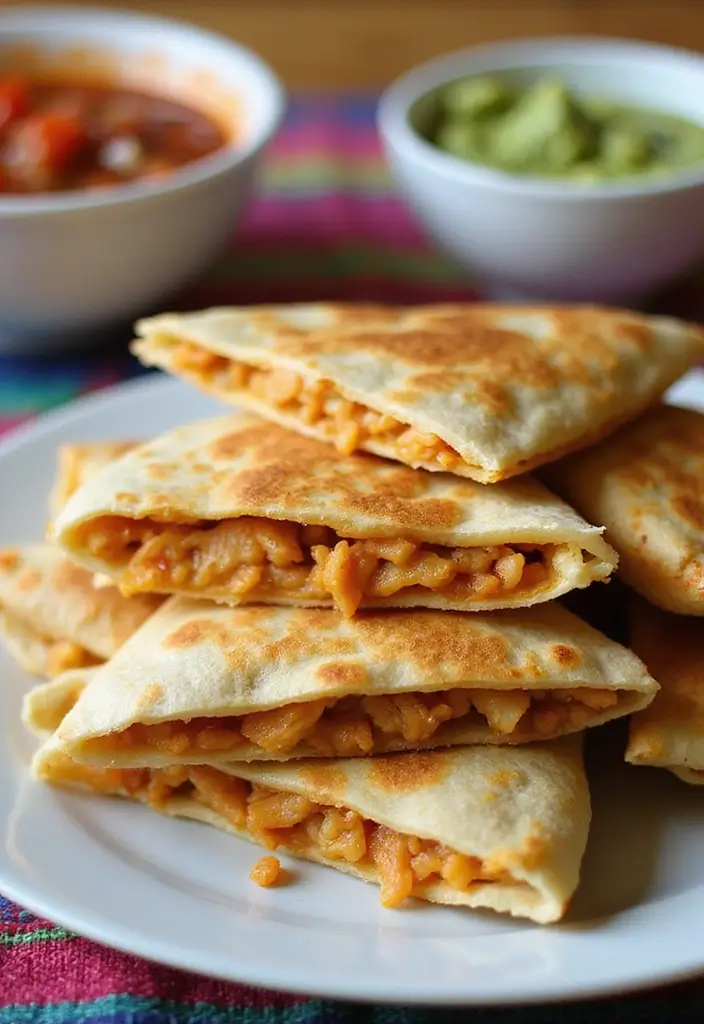 27 Canned Chicken and Rice Recipes That Are Surprisingly Delicious - 14. Chicken and Rice Quesadillas