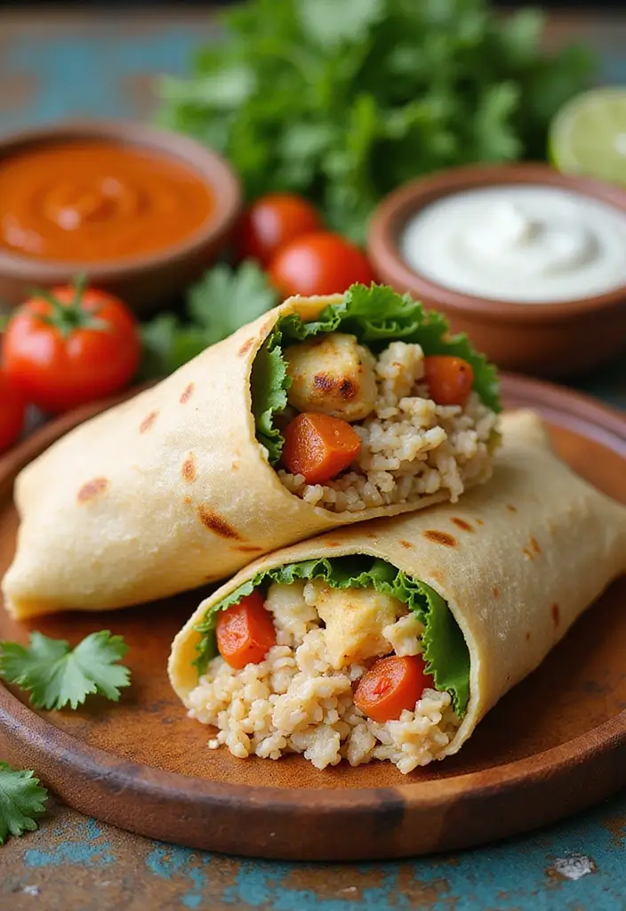 27 Canned Chicken and Rice Recipes That Are Surprisingly Delicious - 21. Chicken and Rice Wraps