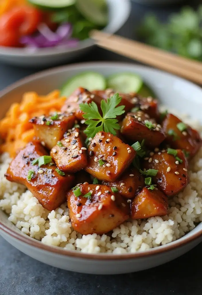 27 Canned Chicken and Rice Recipes That Are Surprisingly Delicious - 27. Teriyaki Chicken and Rice Bowl