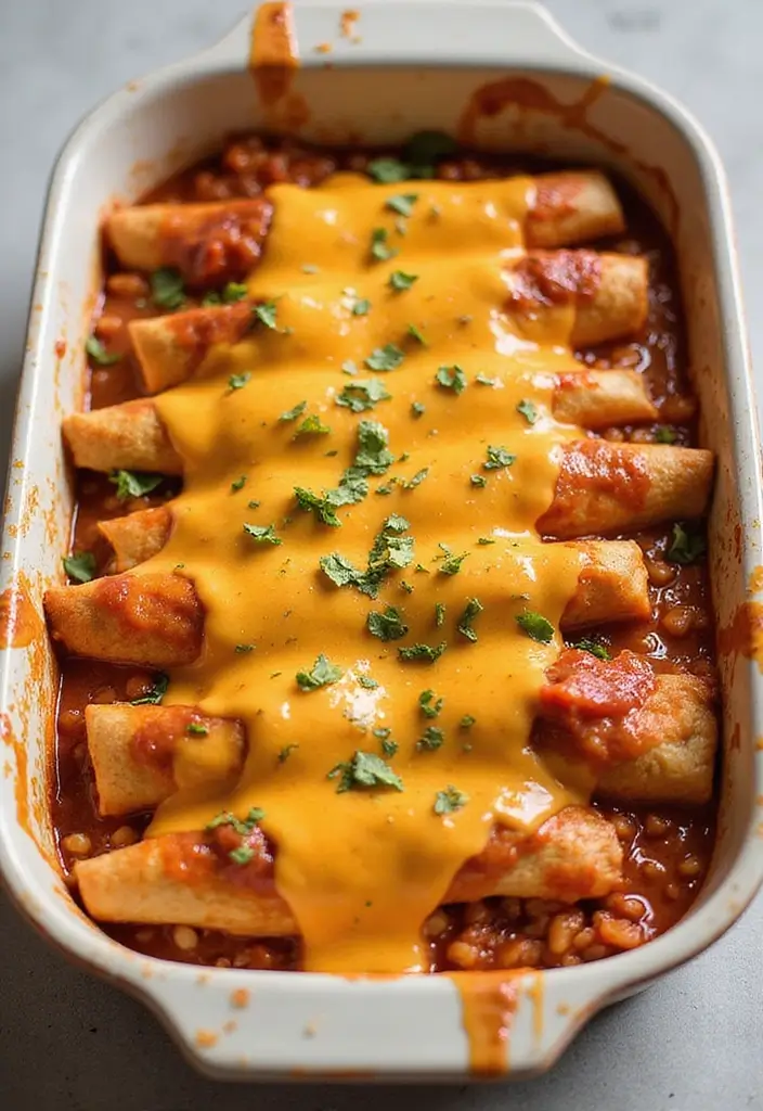 27 Canned Chicken and Rice Recipes That Are Surprisingly Delicious - 8. Chicken and Rice Enchiladas