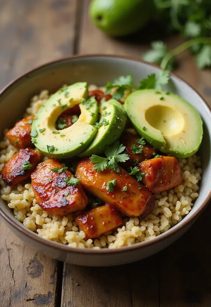 27 Canned Chicken and Rice Recipes That Are Surprisingly Delicious - 9. BBQ Chicken and Rice Bowl