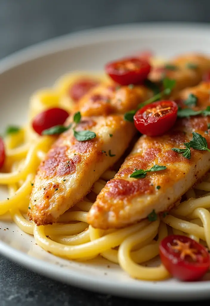 27 Chicken Bacon Carbonara Pasta Recipes That Taste Divine - 11. Chicken Bacon Carbonara with Sun-Dried Tomatoes