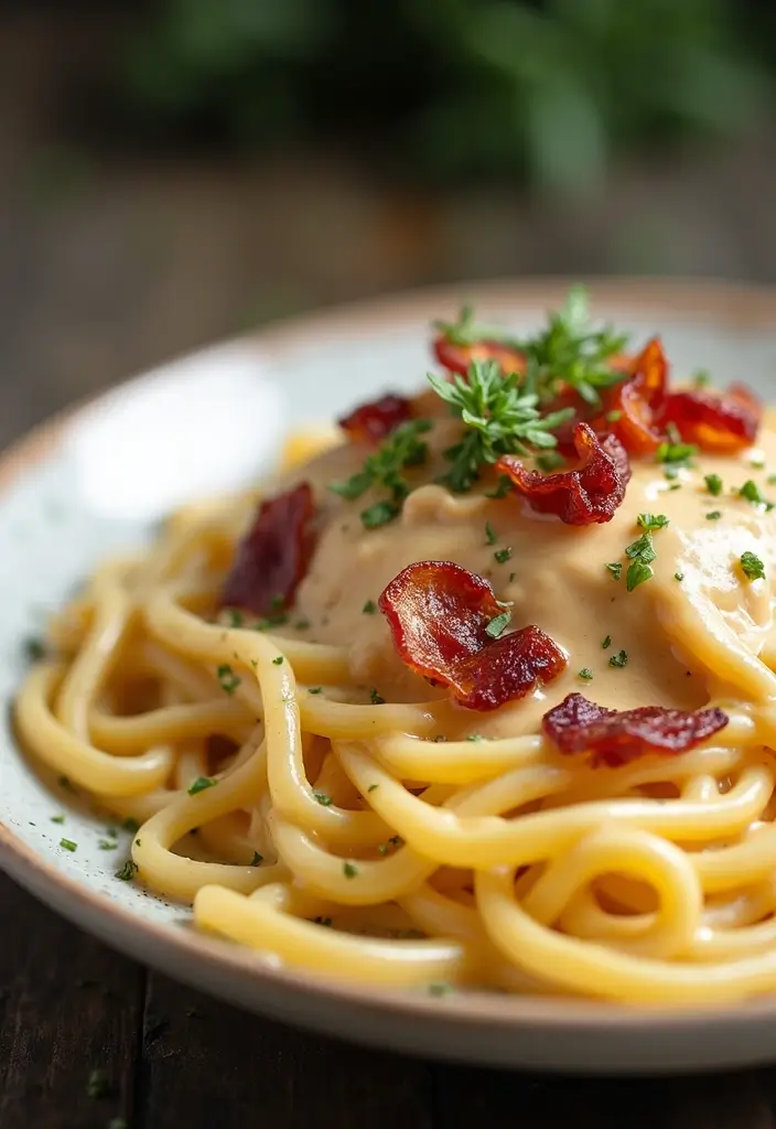 27 Chicken Bacon Carbonara Pasta Recipes That Taste Divine - 27. Chicken Bacon Carbonara with Bechamel Sauce
