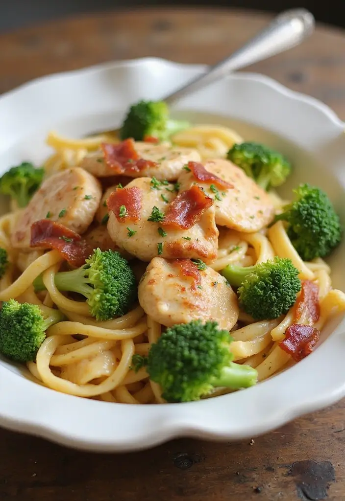 27 Chicken Bacon Carbonara Pasta Recipes That Taste Divine - 9. Chicken Bacon Carbonara with Broccoli