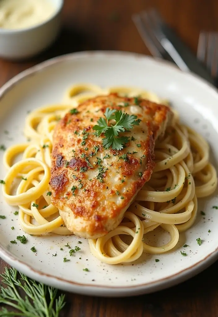 27 Chicken Garlic Parmesan Pasta Recipes That Are Cheesy Heaven - 16. Oven-Roasted Chicken Garlic Parmesan Pasta