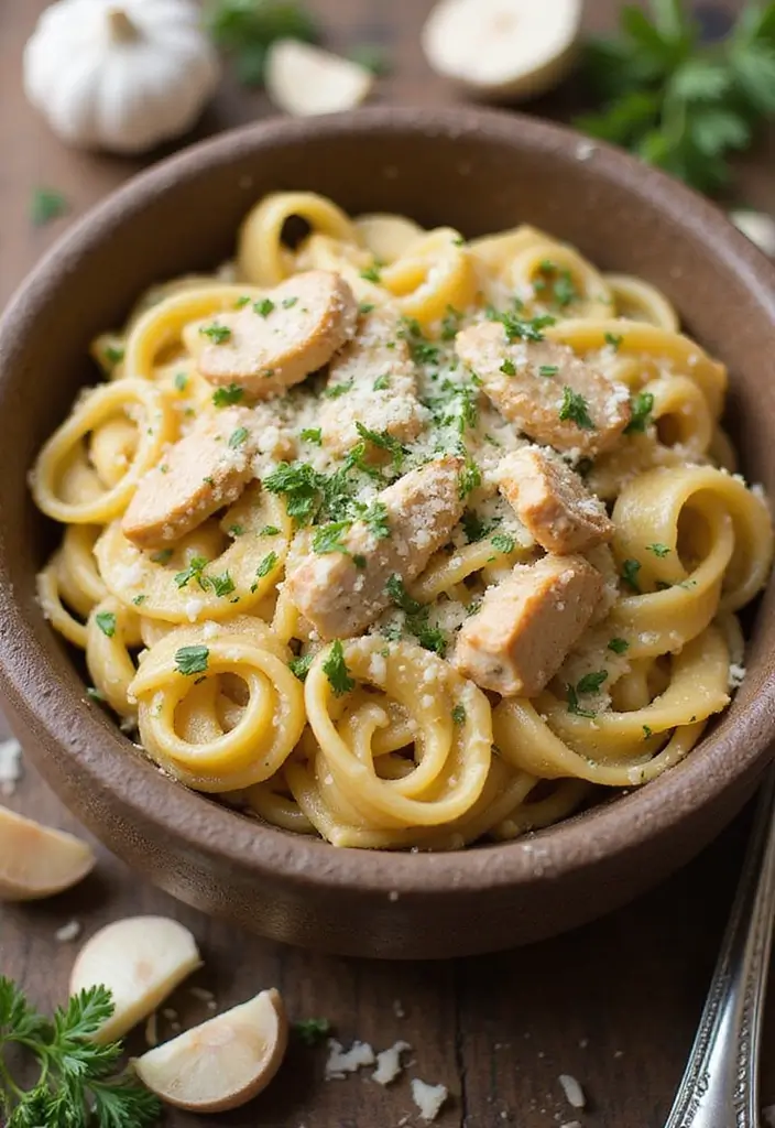 27 Chicken Garlic Parmesan Pasta Recipes That Are Cheesy Heaven - 2. Creamy Garlic Parmesan Chicken Pasta