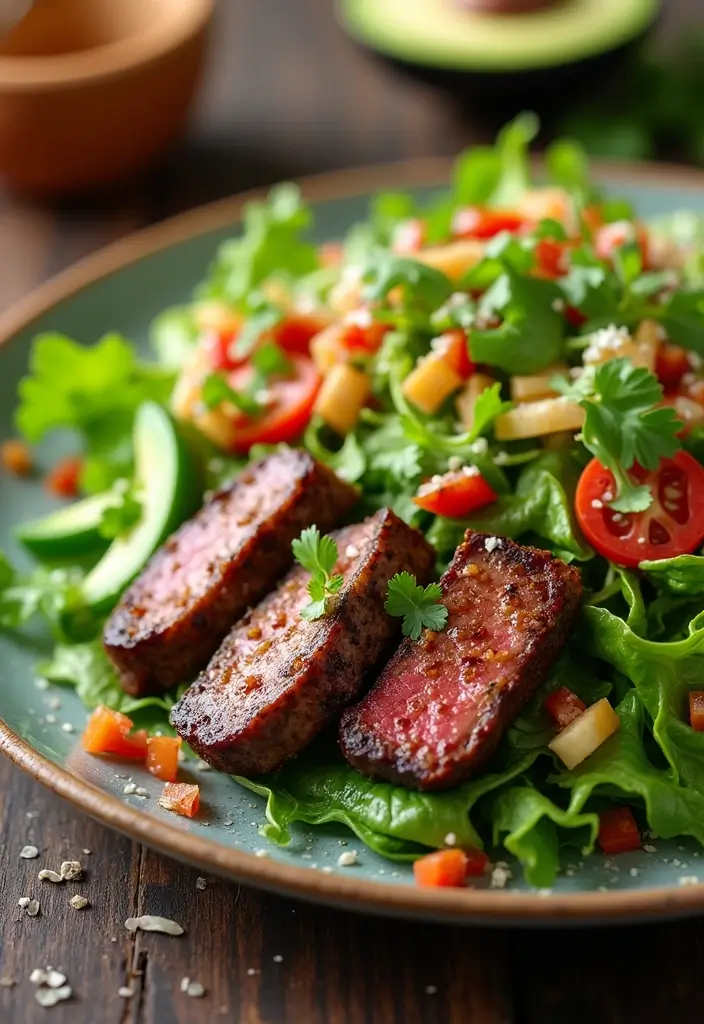 27 Chicken and Steak Recipes That Satisfy Any Craving - 11. Chimichurri Steak Salad