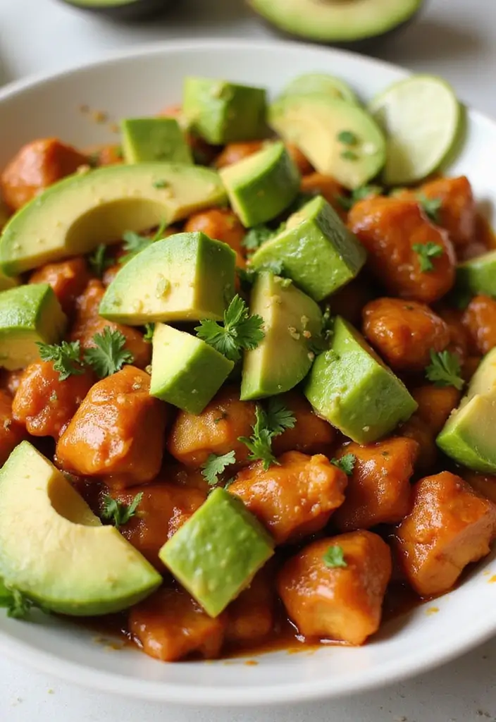 27 General Tso Chicken Crockpot Recipes That Are Sweet & Spicy - 23. General Tso Chicken with Avocado