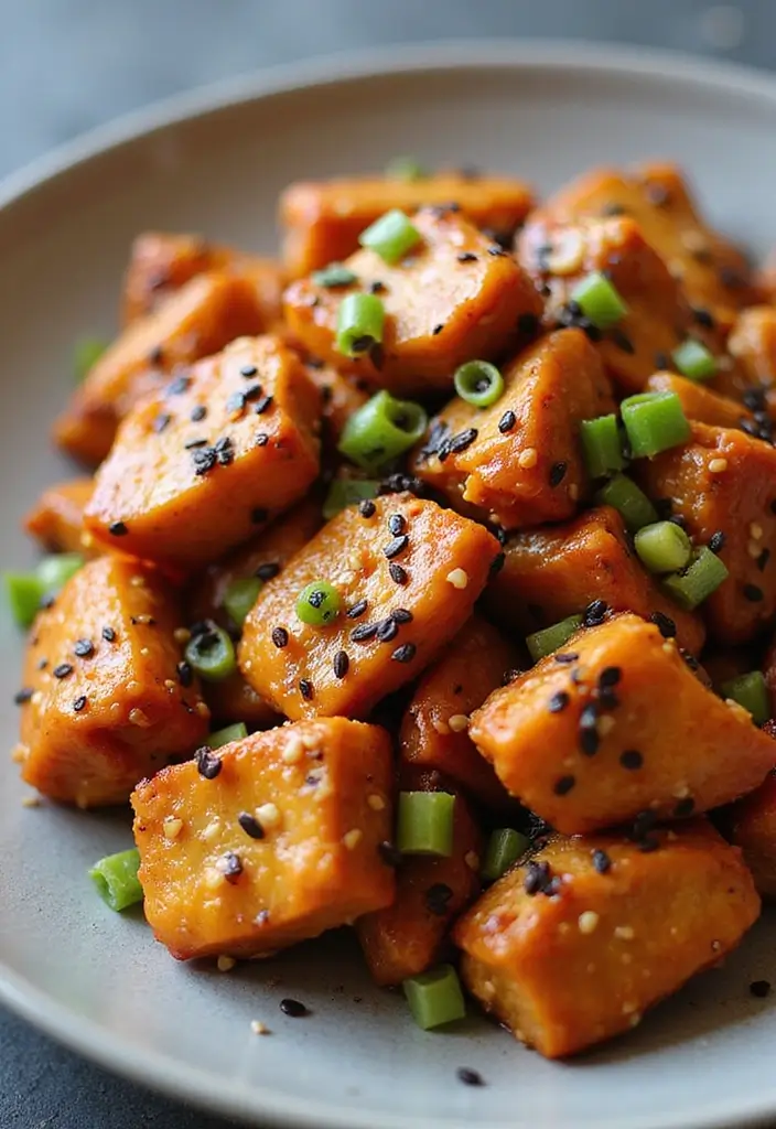 27 General Tso Chicken Crockpot Recipes That Are Sweet & Spicy - 25. General Tso Chicken with Black Sesame