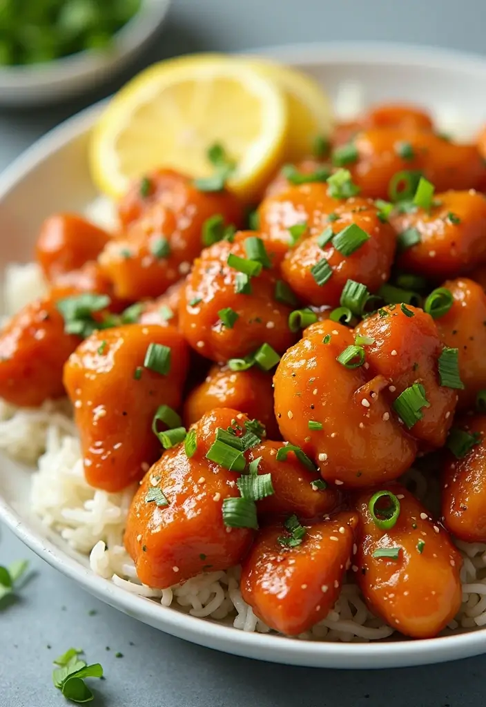 27 General Tso Chicken Crockpot Recipes That Are Sweet & Spicy - 26. General Tso Chicken with Lemon Zest