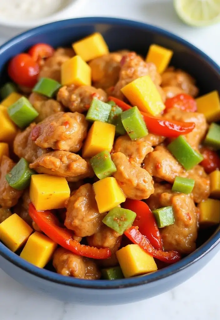 27 General Tso Chicken Crockpot Recipes That Are Sweet & Spicy - 9. Mango Chili General Tso Chicken