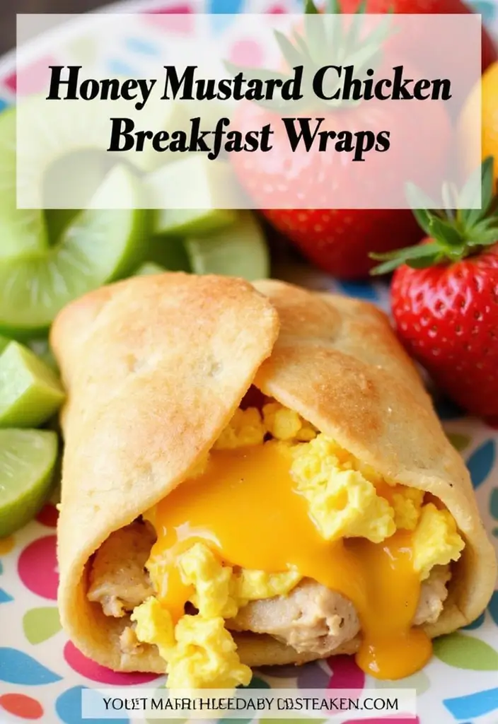 27 Honey Mustard Chicken Wrap Recipes That Are Quick & Protein-Packed 17 27 Honey Mustard Chicken Wrap Recipes That Are Quick & Protein-Packed - 16. Honey Mustard Chicken Breakfast Wrap