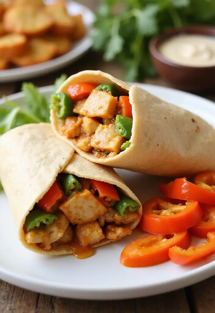 27 Honey Mustard Chicken Wrap Recipes That Are Quick & Protein-Packed 20 27 Honey Mustard Chicken Wrap Recipes That Are Quick & Protein-Packed - 19. Honey Mustard Chicken and Bell Pepper Wrap