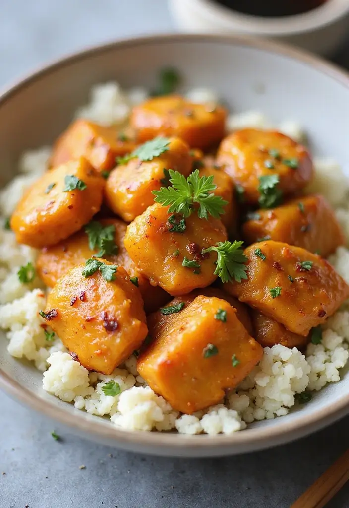 27 Orange Chicken Recipe Healthy Versions That Feel Fresh & Light - 23. Orange Chicken and Cauliflower Rice