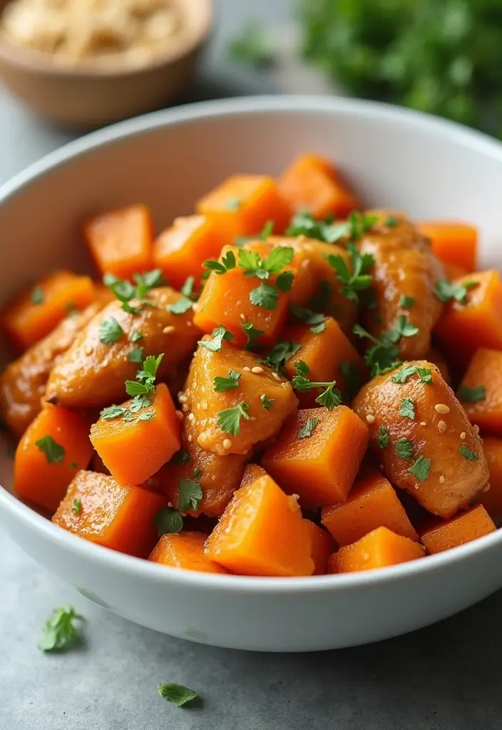 27 Orange Chicken Recipe Healthy Versions That Feel Fresh & Light - 25. Orange Chicken and Sweet Potato Bowl