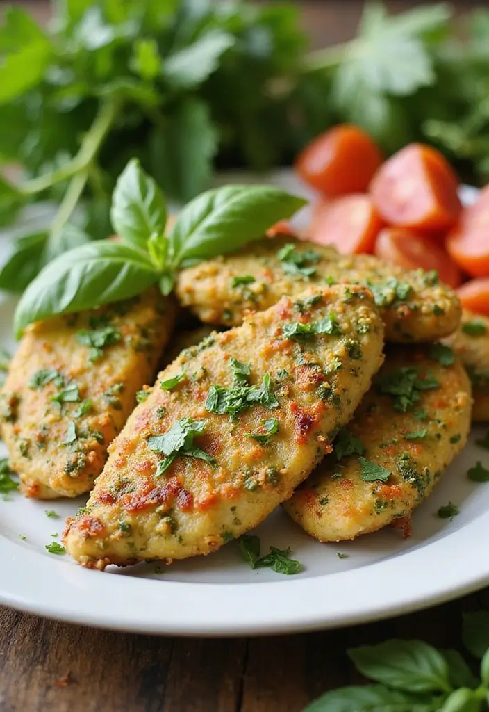 27 Recipes for Chicken Tenders That Are Juicy & Homemade 33 27 Recipes for Chicken Tenders That Are Juicy & Homemade - 17. Pesto Chicken Tenders