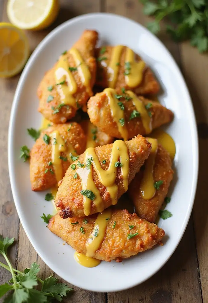 27 Recipes for Chicken Tenders That Are Juicy & Homemade 13 27 Recipes for Chicken Tenders That Are Juicy & Homemade - 2. Honey Mustard Glazed Chicken Tenders