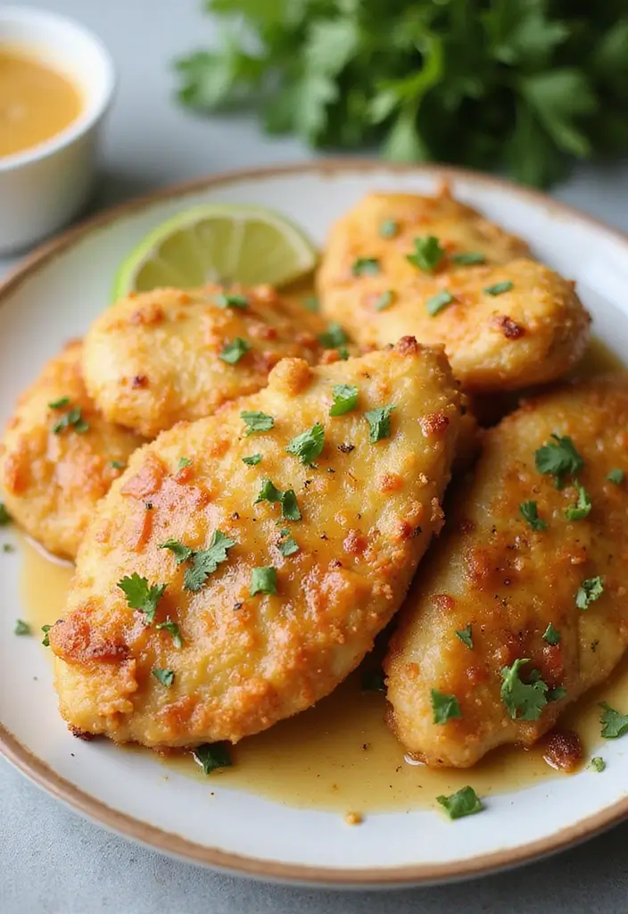 27 Recipes for Chicken Tenders That Are Juicy & Homemade 24 27 Recipes for Chicken Tenders That Are Juicy & Homemade - 8. Garlic Parmesan Chicken Tenders