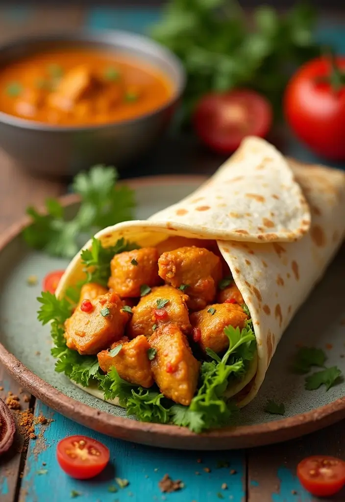 27 Rotisserie Chicken Wrap Recipes That Are Portable & Yummy 19 27 Rotisserie Chicken Wrap Recipes That Are Portable & Yummy - 18. Curry Chicken Wrap