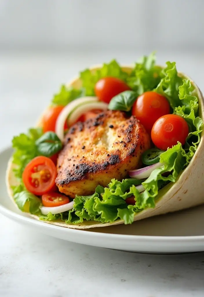 27 Rotisserie Chicken Wrap Recipes That Are Portable & Yummy 21 27 Rotisserie Chicken Wrap Recipes That Are Portable & Yummy - 20. Mediterranean Veggie Chicken Wrap