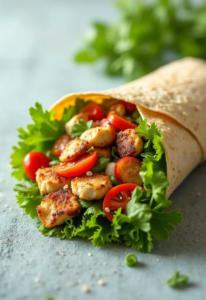 27 Rotisserie Chicken Wrap Recipes That Are Portable & Yummy 24 27 Rotisserie Chicken Wrap Recipes That Are Portable & Yummy - 23. Veggie-Packed Chicken Wrap