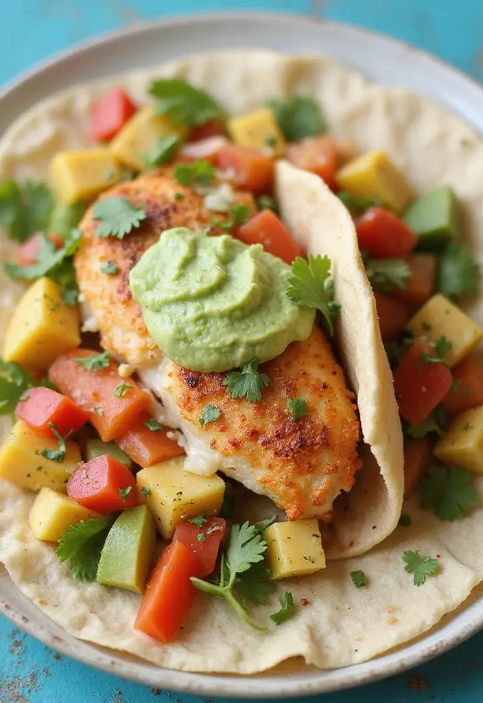 27 Rotisserie Chicken Wrap Recipes That Are Portable & Yummy 26 27 Rotisserie Chicken Wrap Recipes That Are Portable & Yummy - 25. Fish Taco Chicken Wrap