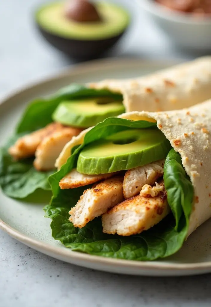 27 Rotisserie Chicken Wrap Recipes That Are Portable & Yummy 8 27 Rotisserie Chicken Wrap Recipes That Are Portable & Yummy - 7. Avocado Chicken Wrap