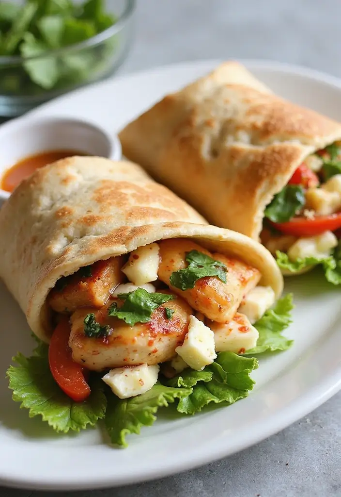 27 Rotisserie Chicken Wrap Recipes That Are Portable & Yummy 10 27 Rotisserie Chicken Wrap Recipes That Are Portable & Yummy - 9. Mediterranean Chicken Wrap