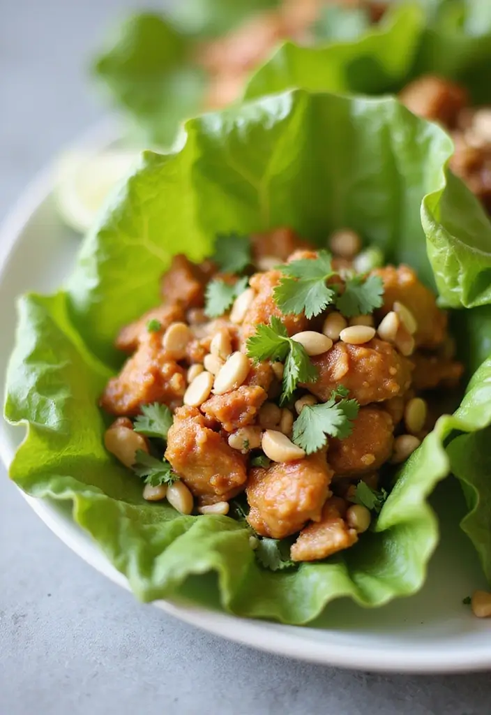 27 Thai Chicken Lettuce Wraps Recipes That Are Crunchy & Clean - 1. Classic Thai Chicken Lettuce Wraps