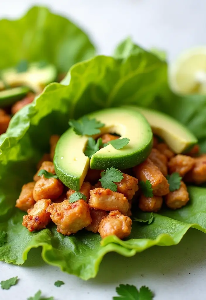 27 Thai Chicken Lettuce Wraps Recipes That Are Crunchy & Clean - 5. Cilantro Lime Thai Chicken Lettuce Wraps