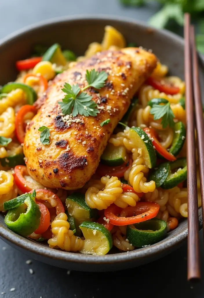 27 Tuscan Chicken Spaghetti Squash Recipes That Are Low-Carb & Delicious - 15. Tuscan Chicken Spaghetti Squash Stir-Fry