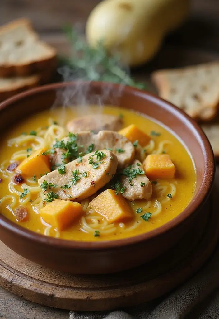 27 Tuscan Chicken Spaghetti Squash Recipes That Are Low-Carb & Delicious - 19. Tuscan Chicken Spaghetti Squash Soup