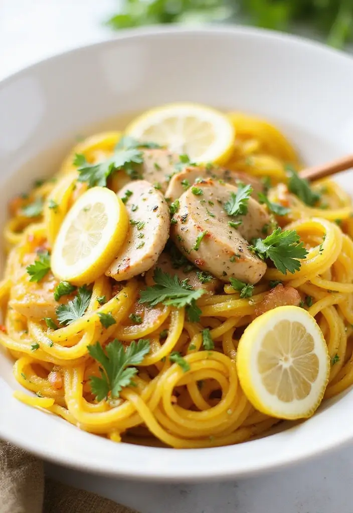 27 Tuscan Chicken Spaghetti Squash Recipes That Are Low-Carb & Delicious - 6. Lemon Herb Tuscan Chicken Spaghetti Squash