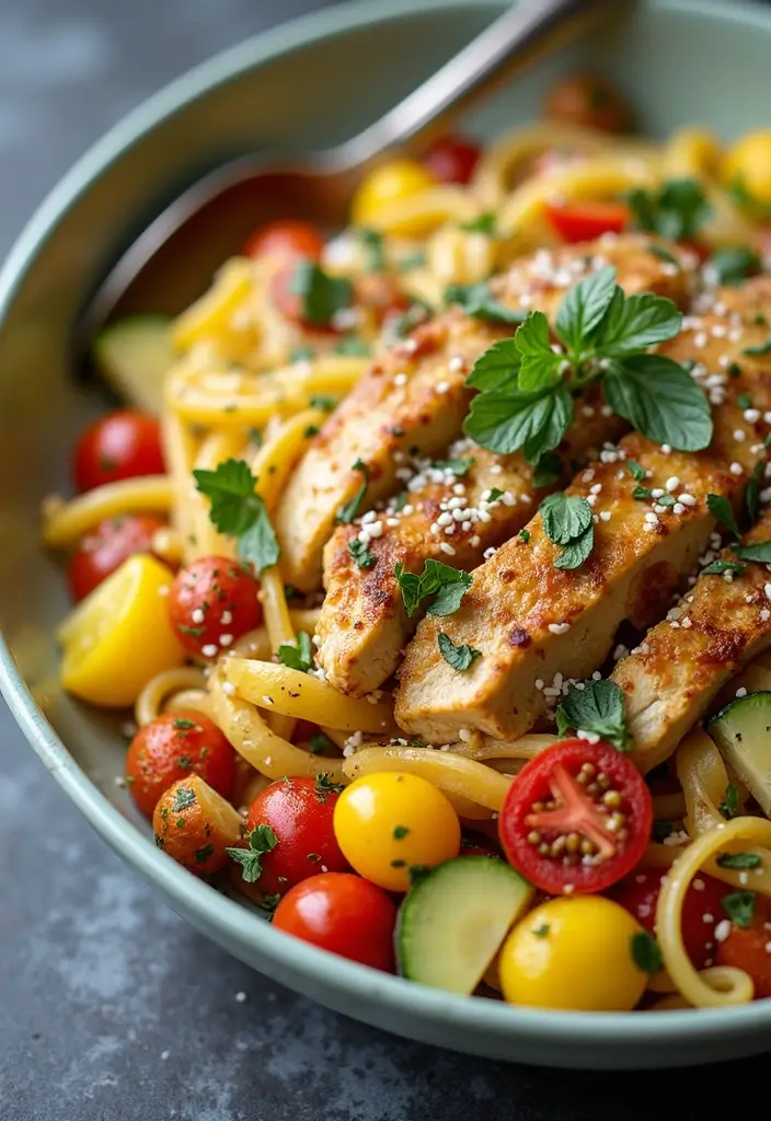 27 Tuscan Chicken Spaghetti Squash Recipes That Are Low-Carb & Delicious - 8. Tuscan Chicken Spaghetti Squash Salad