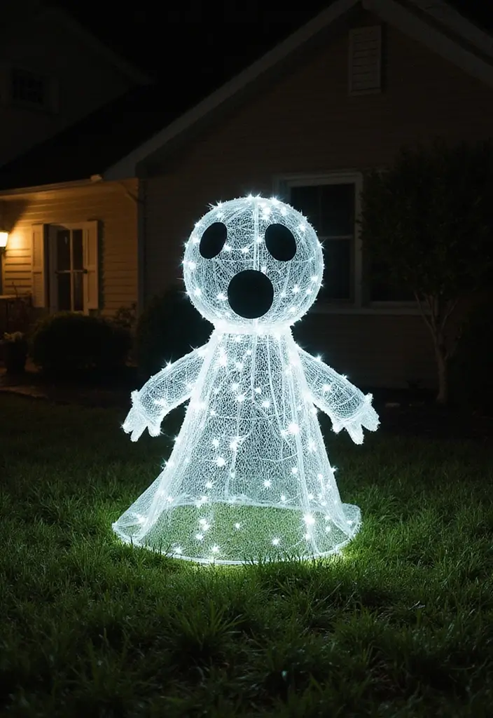 28 Chicken Wire Ghosts DIY Projects That Are Spooky & Fun 14 28 Chicken Wire Ghosts DIY Projects That Are Spooky & Fun - 13. Interactive Ghosts with Sound