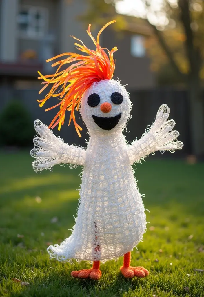 28 Chicken Wire Ghosts DIY Projects That Are Spooky & Fun 19 28 Chicken Wire Ghosts DIY Projects That Are Spooky & Fun - 18. Ghosts with Flowing Hair