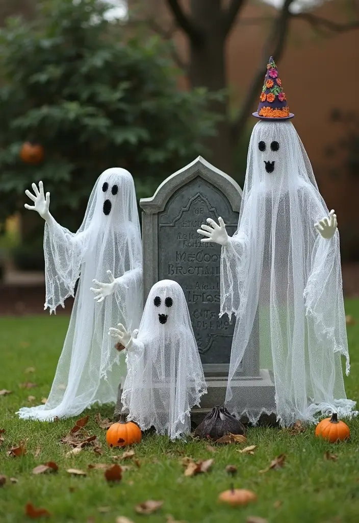 28 Chicken Wire Ghosts DIY Projects That Are Spooky & Fun 3 28 Chicken Wire Ghosts DIY Projects That Are Spooky & Fun - 2. Chicken Wire Ghost Family