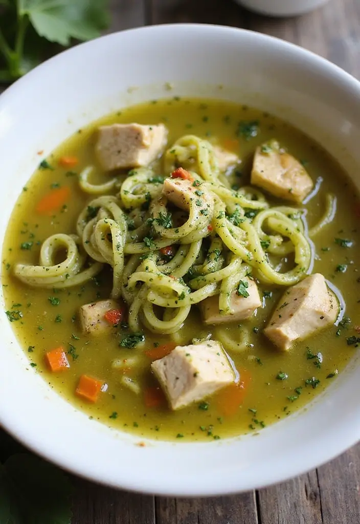 28 Homemade Noodles for Chicken Noodle Soup Recipes That Taste Fresh - 13. Pesto Noodles for an Herbal Burst