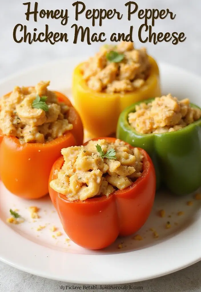 28 Honey Pepper Chicken Mac and Cheese Recipes That Feel Bold 20 28 Honey Pepper Chicken Mac and Cheese Recipes That Feel Bold - 19. Honey Pepper Chicken Mac and Cheese Stuffed Peppers