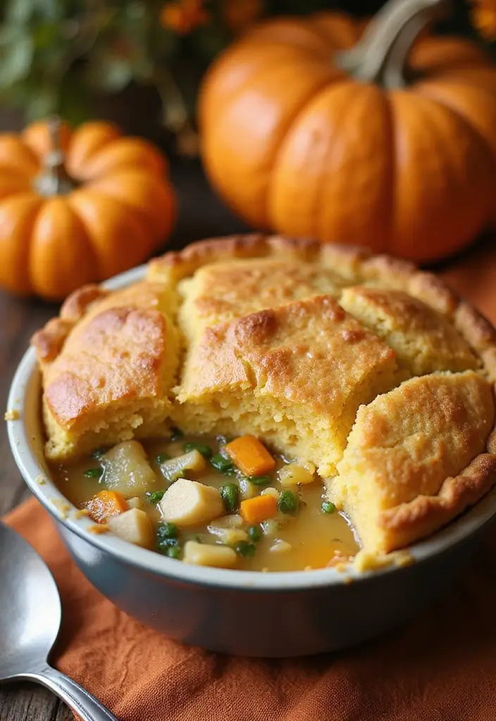 29 Cornbread Chicken Pot Pie Recipes That Feel Southern & Cozy - 23. Butternut Squash Cornbread Chicken Pot Pie
