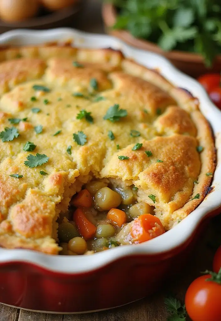 29 Cornbread Chicken Pot Pie Recipes That Feel Southern & Cozy - 24. Quinoa Cornbread Chicken Pot Pie