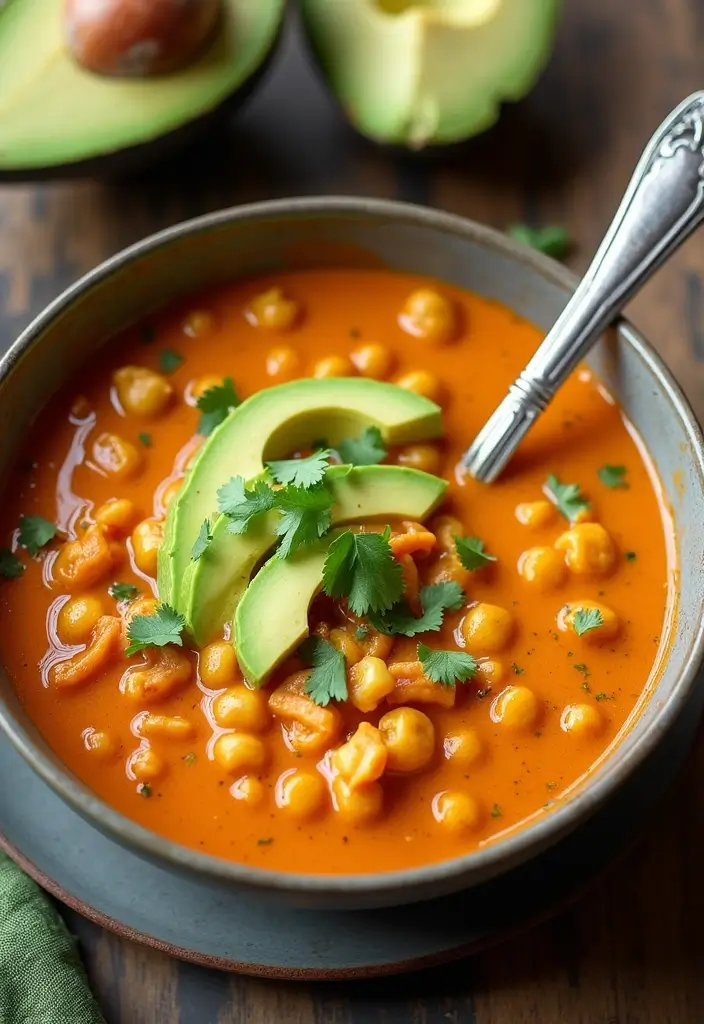 29 Creamy Chicken Enchilada Soup Recipes That Are Spicy & Smooth 11 29 Creamy Chicken Enchilada Soup Recipes That Are Spicy & Smooth - 10. Vegan Creamy Chicken Enchilada Soup