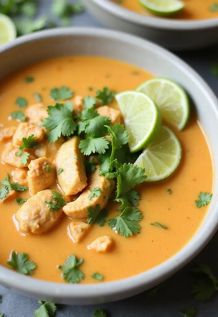 29 Creamy Chicken Enchilada Soup Recipes That Are Spicy & Smooth 15 29 Creamy Chicken Enchilada Soup Recipes That Are Spicy & Smooth - 14. Creamy Cilantro Lime Chicken Enchilada Soup