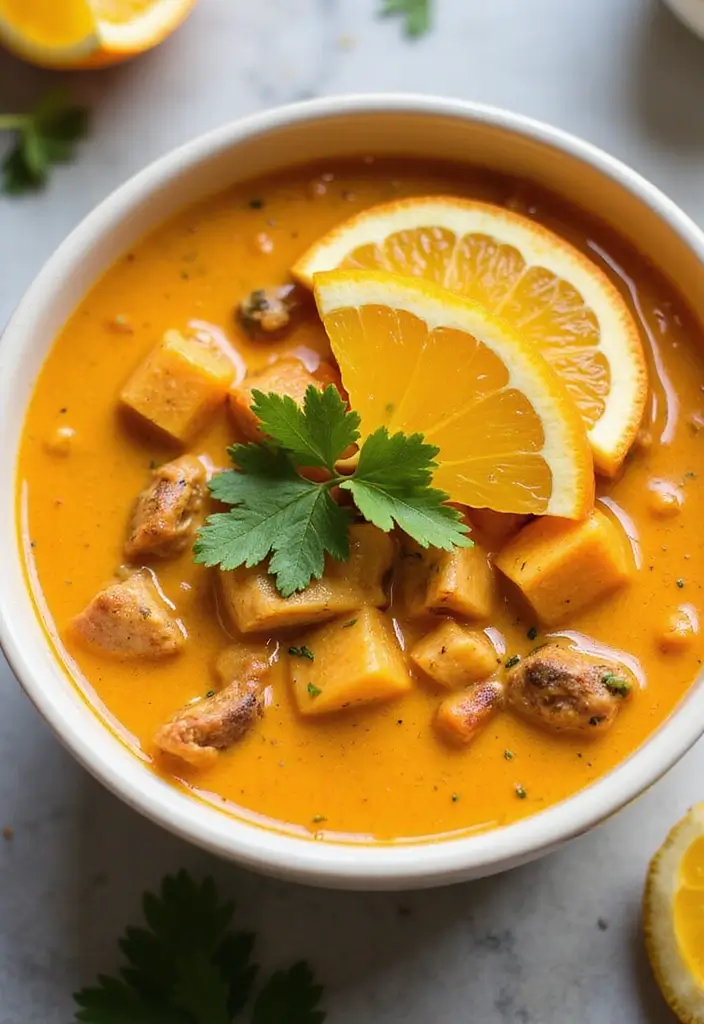 29 Creamy Chicken Enchilada Soup Recipes That Are Spicy & Smooth 21 29 Creamy Chicken Enchilada Soup Recipes That Are Spicy & Smooth - 20. Creamy Orange Chicken Enchilada Soup