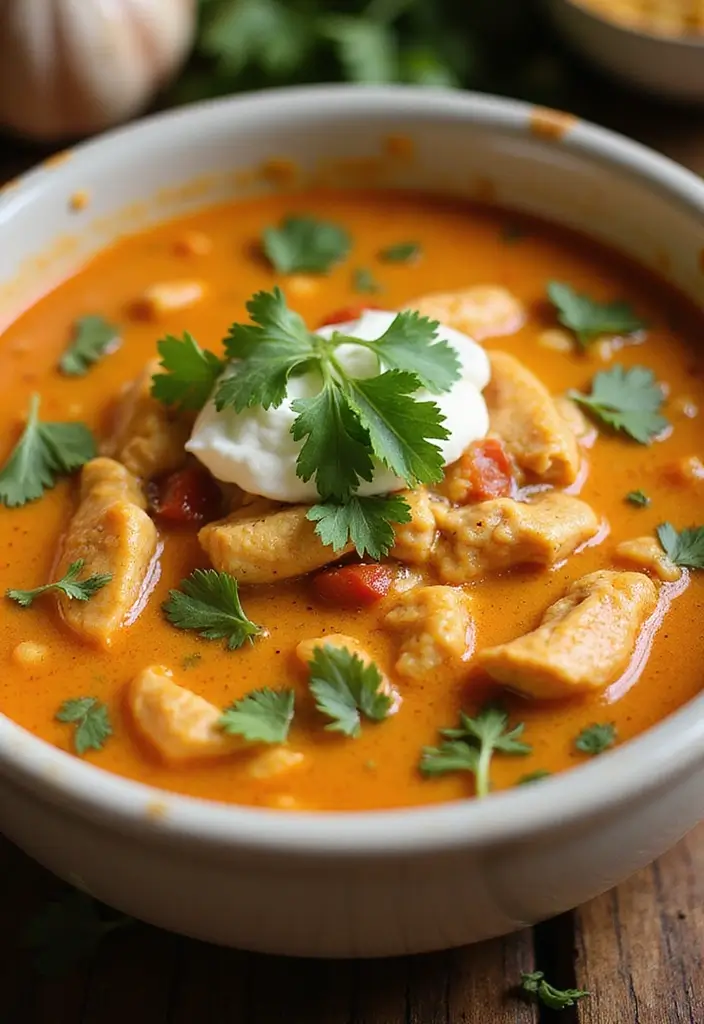 29 Creamy Chicken Enchilada Soup Recipes That Are Spicy & Smooth 30 29 Creamy Chicken Enchilada Soup Recipes That Are Spicy & Smooth - 29. Creamy Chicken Enchilada Soup with Garlic