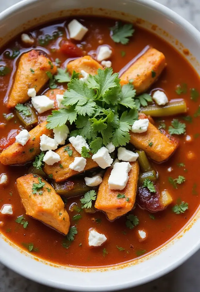 29 Creamy Chicken Enchilada Soup Recipes That Are Spicy & Smooth 8 29 Creamy Chicken Enchilada Soup Recipes That Are Spicy & Smooth - 7. Mediterranean Chicken Enchilada Soup