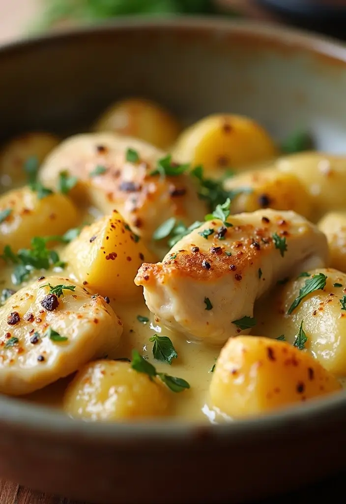 29 Crockpot Chicken and Potatoes Recipes That Feel Rustic & Filling 7 29 Crockpot Chicken and Potatoes Recipes That Feel Rustic & Filling - 1. Creamy Garlic Chicken and Potatoes