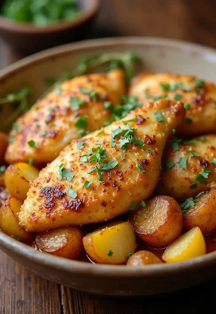 29 Crockpot Chicken and Potatoes Recipes That Feel Rustic & Filling 31 29 Crockpot Chicken and Potatoes Recipes That Feel Rustic & Filling - 15. Garlic Parmesan Chicken and Potatoes